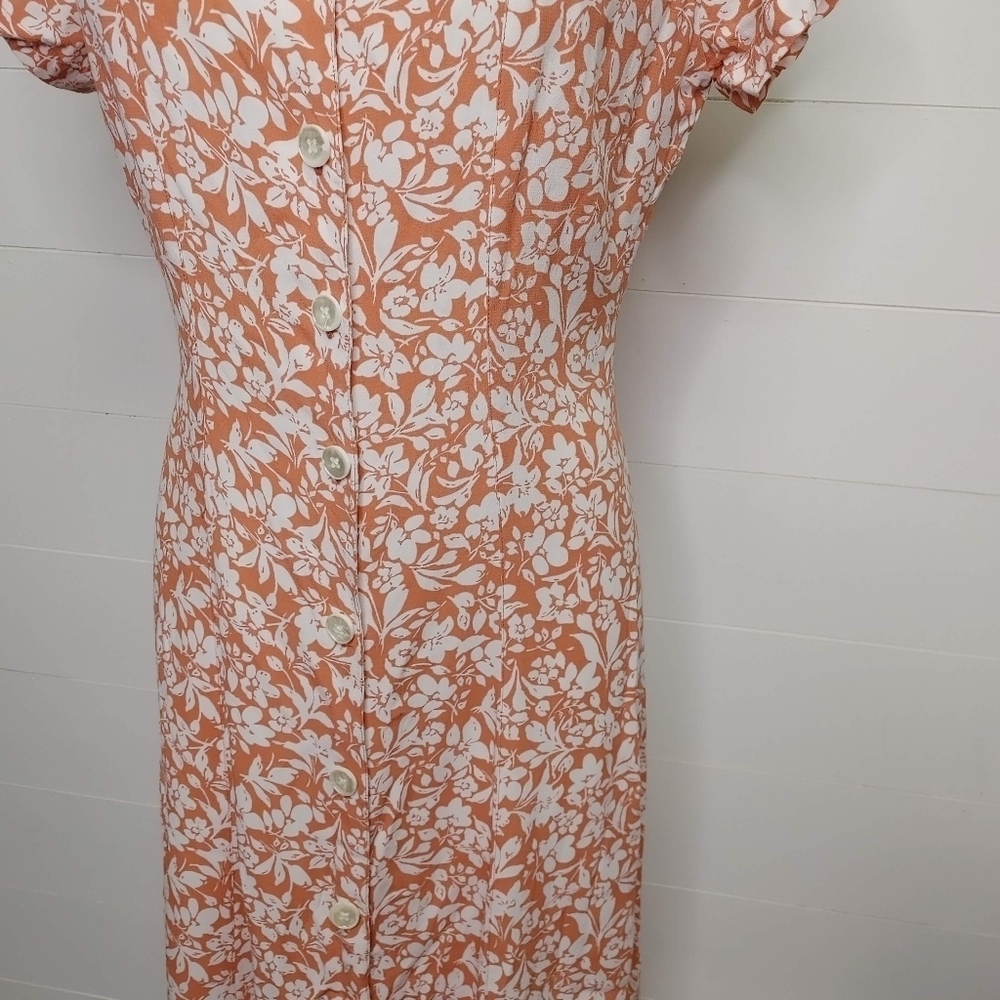 Vintage Part Two Floral Button Down Midi Dress Size 8 - Picture 3 of 12